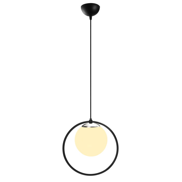 Opviq Dolunay - 4491 Lámpara de araña blanco y negro